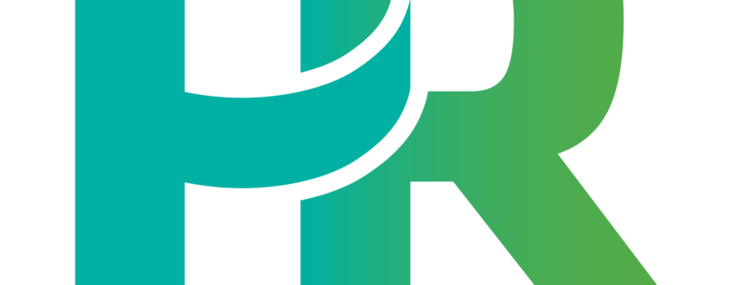 HR Collaborative logo, featuring a teal "H" that swoops and fades into a green "R". Below the HR letters is Collaborative in teal.